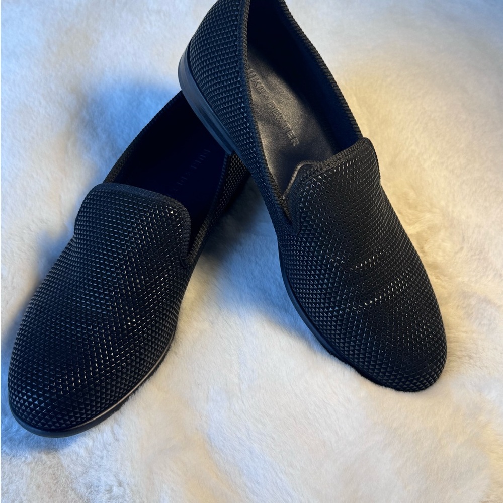 Men’s Duke & Dexter Black Pyramid Textured Slip-On Loafers Size 9 - Picture 9 of 14